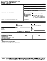 Document preview: Form DOT CEM-2061SW Notice of Discharge Report - California