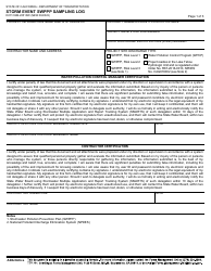 Document preview: Form CEM-2051SW Storm Event Swppp Sampling Log - California