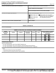Document preview: Form DOT CEM-2062SW Numeric Action Level Exceedance Report - California
