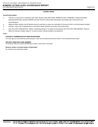 Form DOT CEM-2062SW Numeric Action Level Exceedance Report - California, Page 6