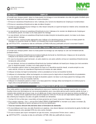 Form CFWB-012 Application for Child Care Assistance - New York (French), Page 11