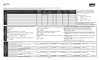 Form CFWB-012 Application for Child Care Assistance - New York (French), Page 2