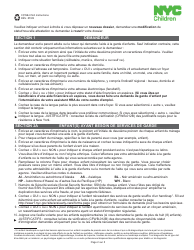 Form CFWB-012 Application for Child Care Assistance - New York (French), Page 9