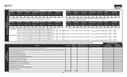 Form CFWB-012 Application for Child Care Assistance - New York, Page 3