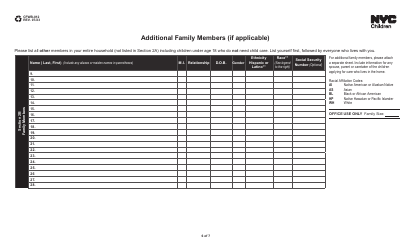 Form CFWB-012 Application for Child Care Assistance - New York, Page 6