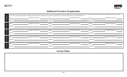 Form CFWB-012 Application for Child Care Assistance - New York, Page 7