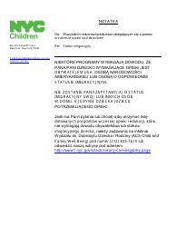 Form CFWB-012 Application for Child Care Assistance - New York (Polish), Page 16