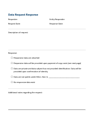 Data Request Response - Minnesota