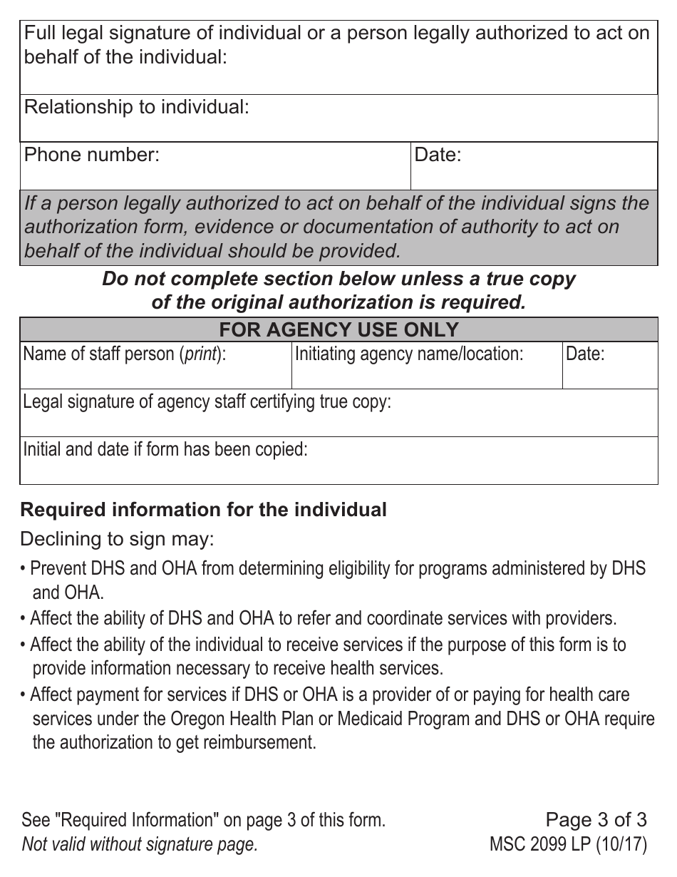 Form Msc2099 Lp Fill Out Sign Online And Download Fillable Pdf Oregon Templateroller 9725