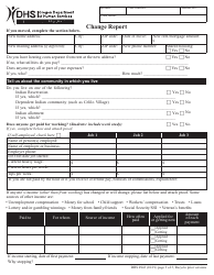 Form DHS0943 Change Report - Oregon, Page 3
