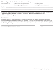 Form DHS0943 Change Report - Oregon, Page 5