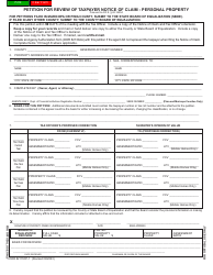 Document preview: Form DOR82179CP-1 Petition for Review of Taxpayer Notice of Claim - Personal Property - Arizona