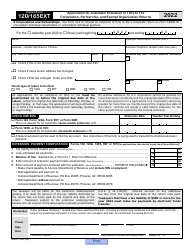 Document preview: Arizona Form 120/165EXT (ADOR10340) Application for Automatic Extension of Time to File Corporation, Partnership, and Exempt Organization Returns - Arizona