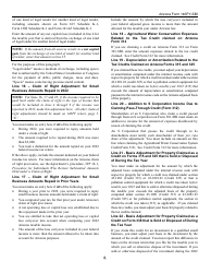 Instructions for Form 140PY-SBI, ADOR11407 Small Business Income Tax Return (Part-Year Residents) - Arizona, Page 6