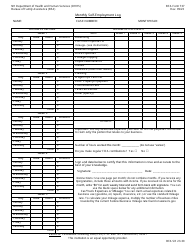 Document preview: BFA Form 737 Monthly Self-employment Log - New Hampshire