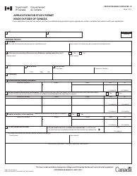 Form IMM1294 Application for Study Permit Made Outside of Canada - Canada