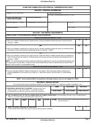 DD Form 2860 Claim for Combat-Related Special Compensation (CRSC), Page 2