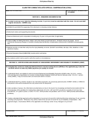 DD Form 2860 Claim for Combat-Related Special Compensation (CRSC), Page 4