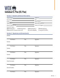 Document preview: Individual El Plan (Iel Plan) - Wyoming