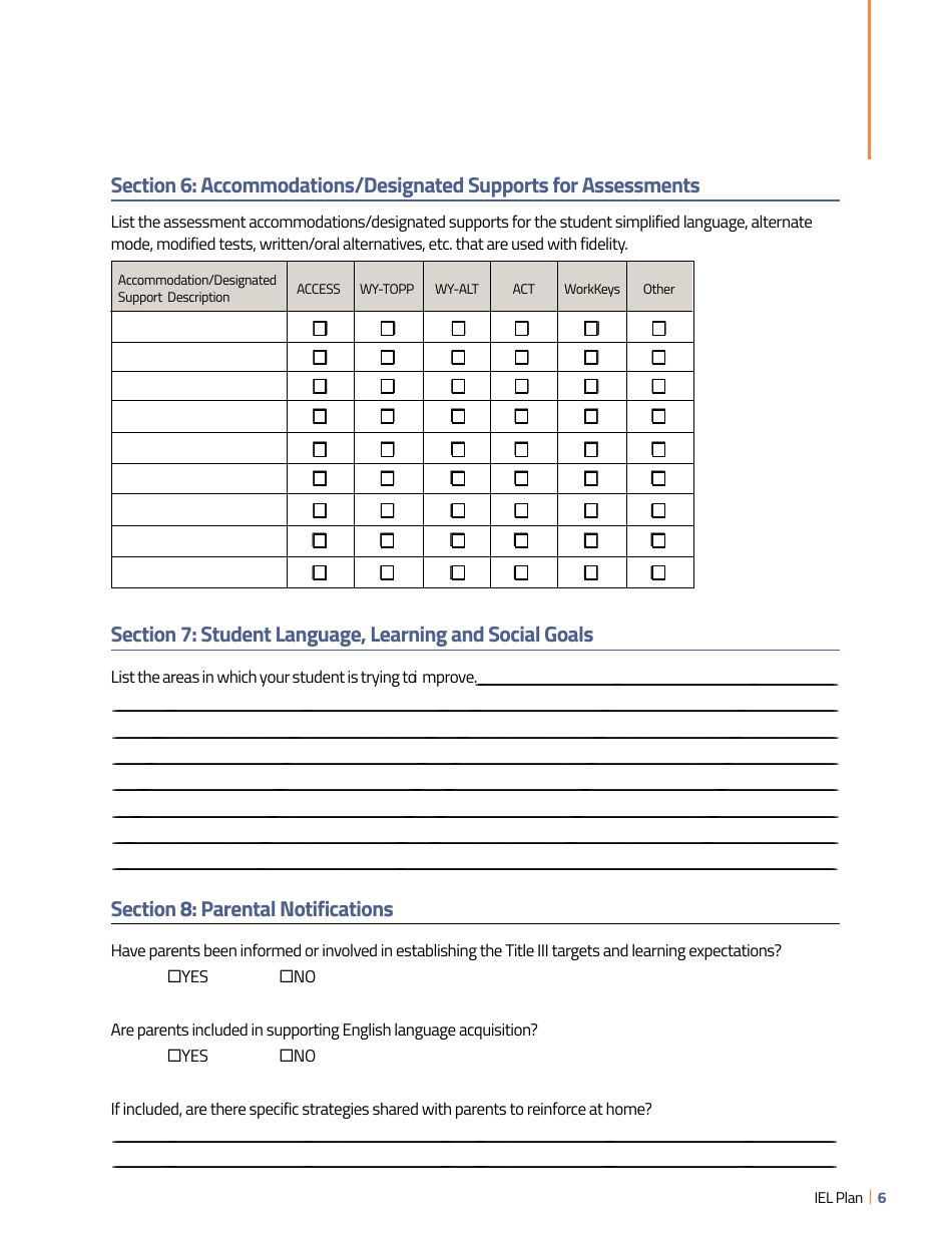 Individual El Plan (Iel Plan) - Wyoming, Page 6