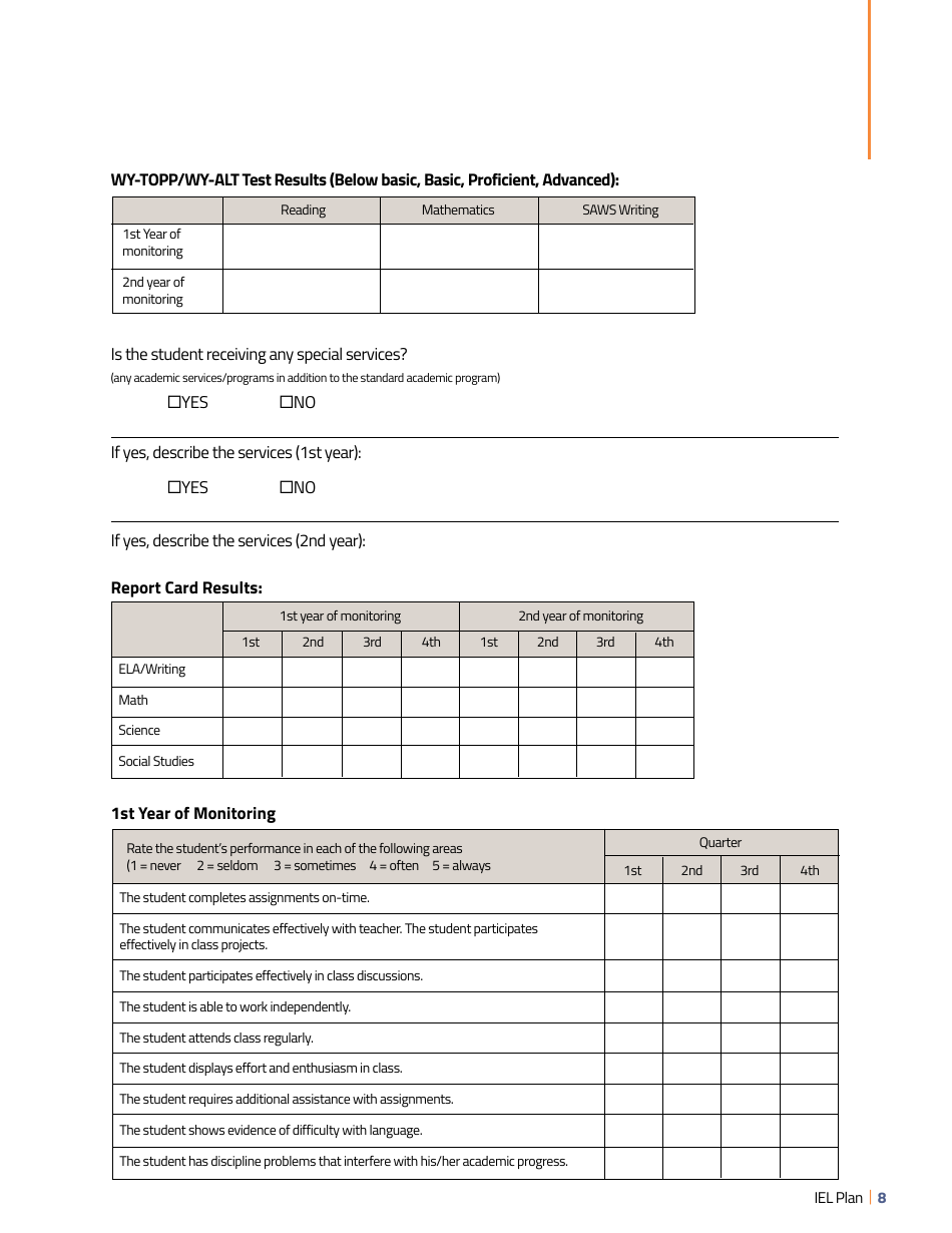 Individual El Plan (Iel Plan) - Wyoming, Page 8