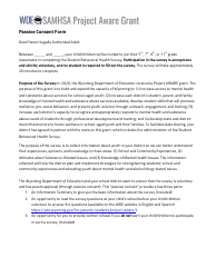 Document preview: Passive Consent Form - Samhsa Project Aware Grant - Wyoming