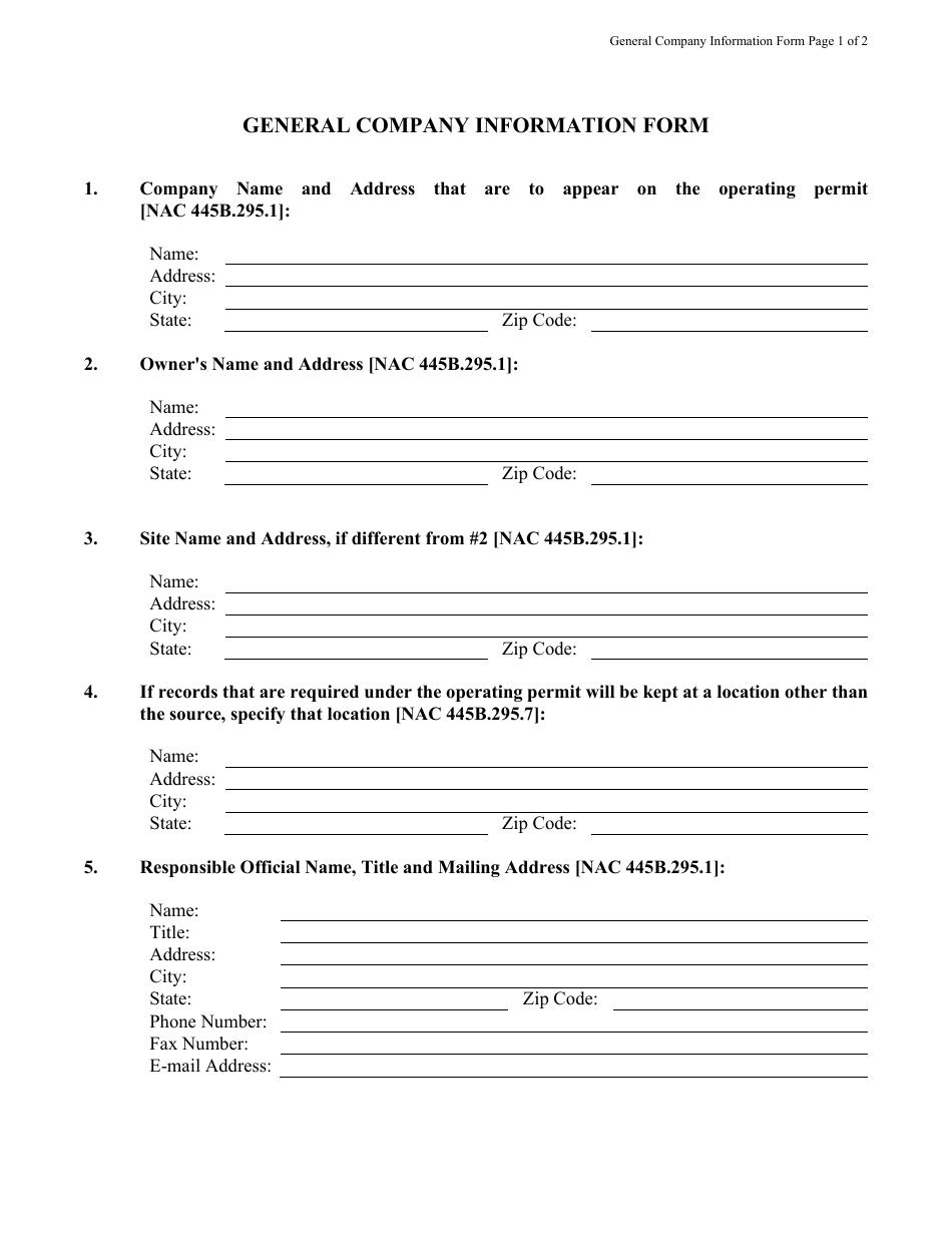 Class II Air Quality Operating Permit Application Form - Surface Area Disturbance (Sad) - Nevada, Page 3