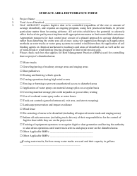 Class II Air Quality Operating Permit Application Form - Surface Area Disturbance (Sad) - Nevada, Page 5