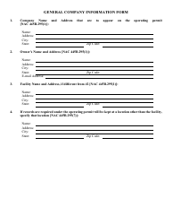 Class II General Air Quality Operating Permit for Concrete Batch Plants Application Form - Nevada, Page 3