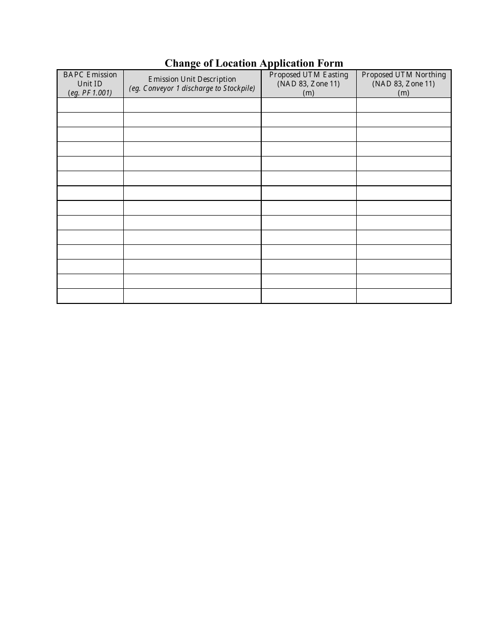 Application for Stationary Source Change of Location - Nevada, Page 3