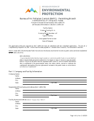 Document preview: Confidentiality Request Form - Nevada