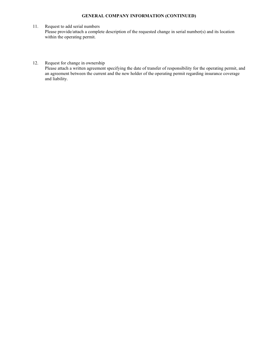 Administrative Amendment Application Form - Nevada, Page 5