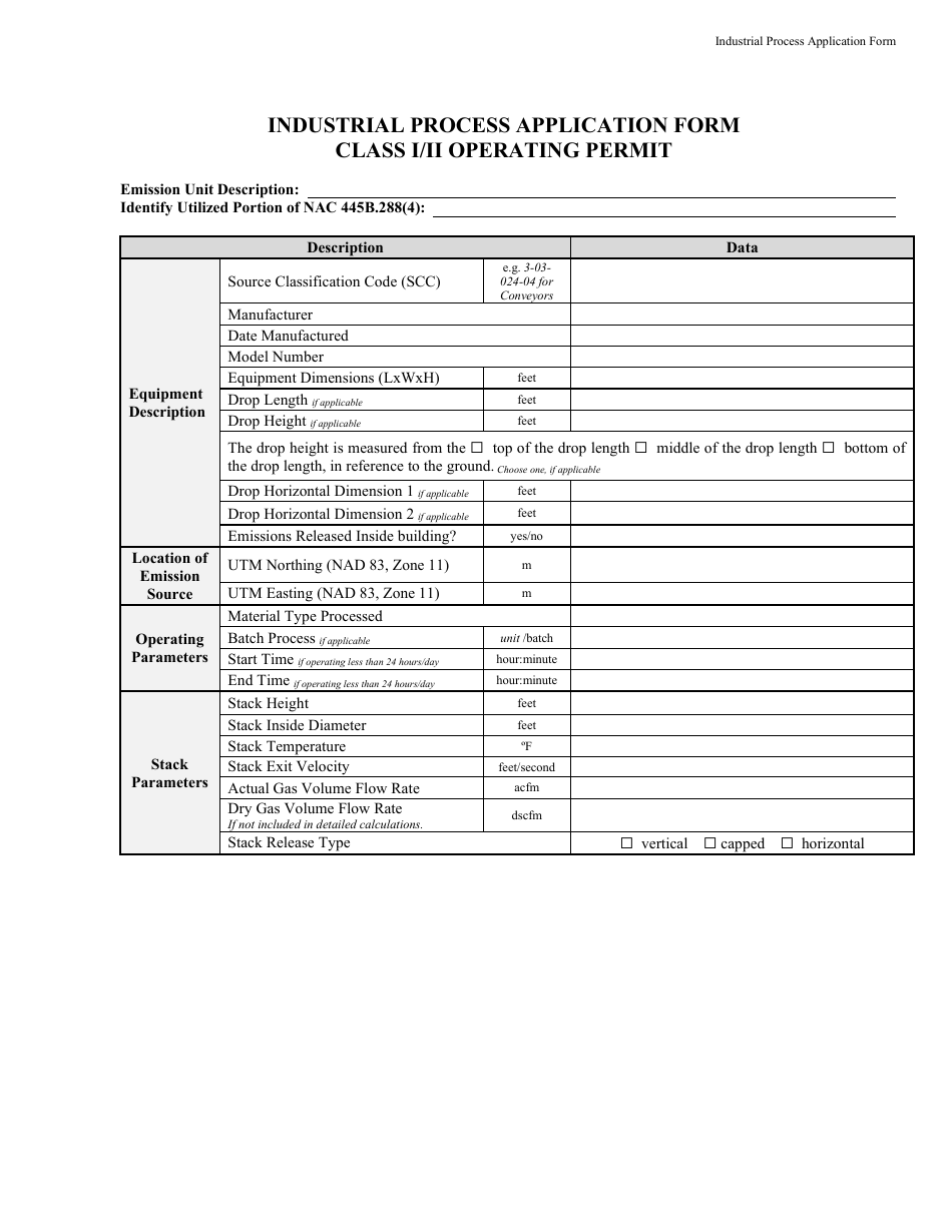 Application for Determination of Insignificant Activities as Defined Under Nac 445b.288(4) - Nevada, Page 3