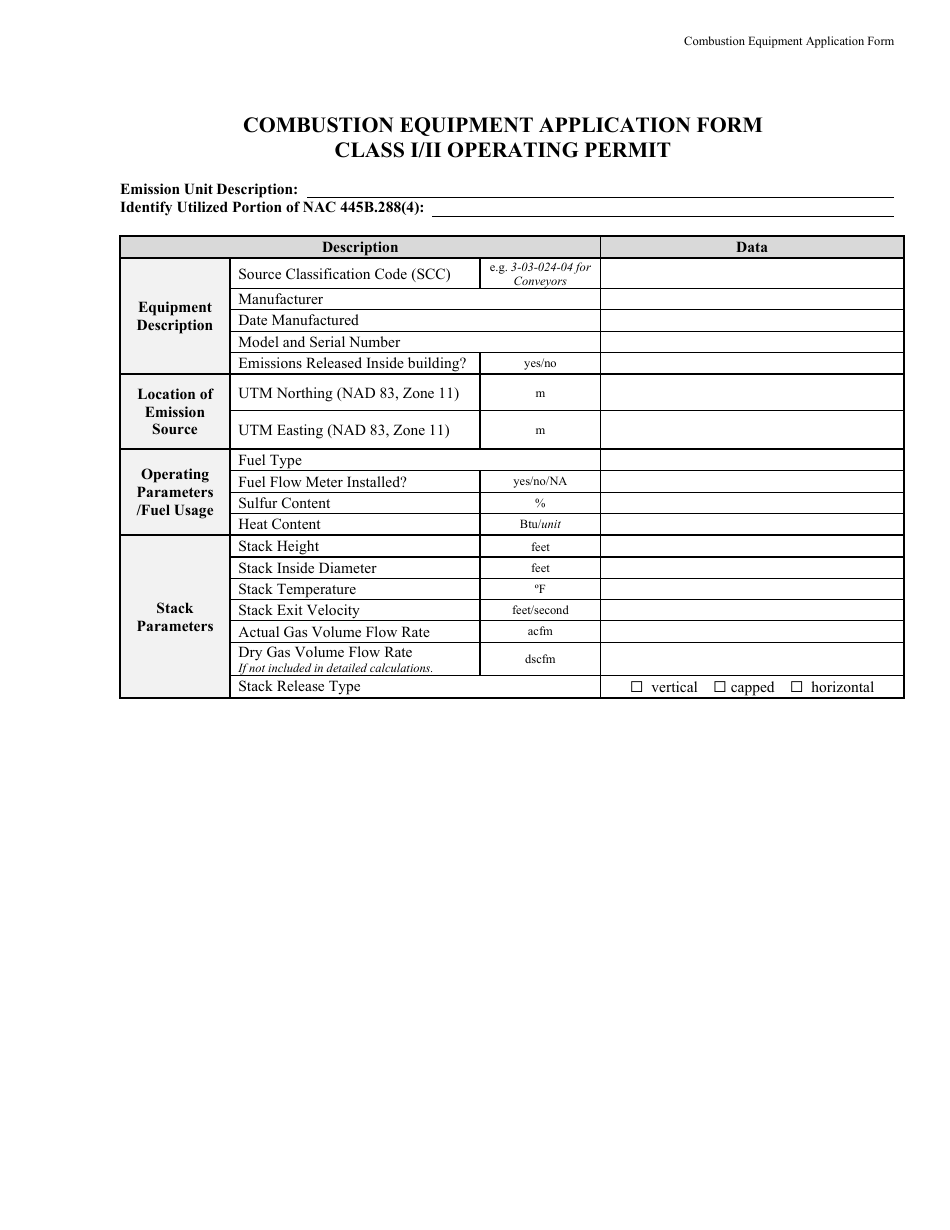Application for Determination of Insignificant Activities as Defined Under Nac 445b.288(4) - Nevada, Page 4