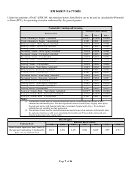 Class II General Air Quality Operating Permit for Nonmetallic Minerals Crushing and Screening Plants Application Form - Nevada, Page 7