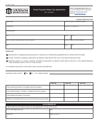 Document preview: Form R-1377 Direct Payment Sales Tax Application - Louisiana
