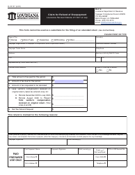 Document preview: Form R-20127 Claim for Refund of Overpayment - Louisiana