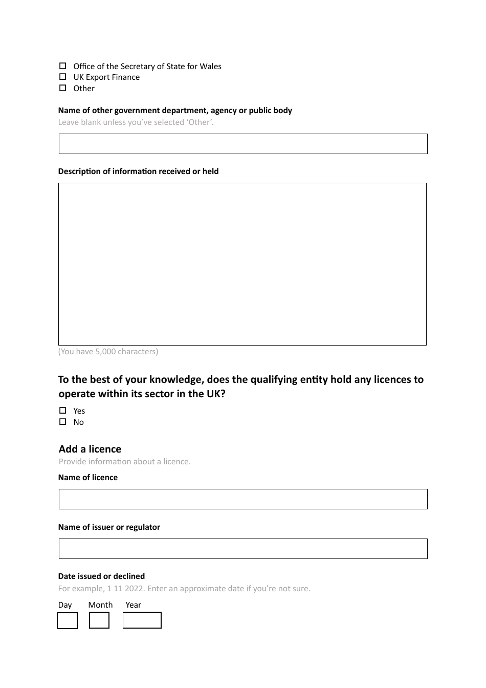 Retrospective National Security and Investment (Nsi) Act Validation Form - United Kingdom, Page 14