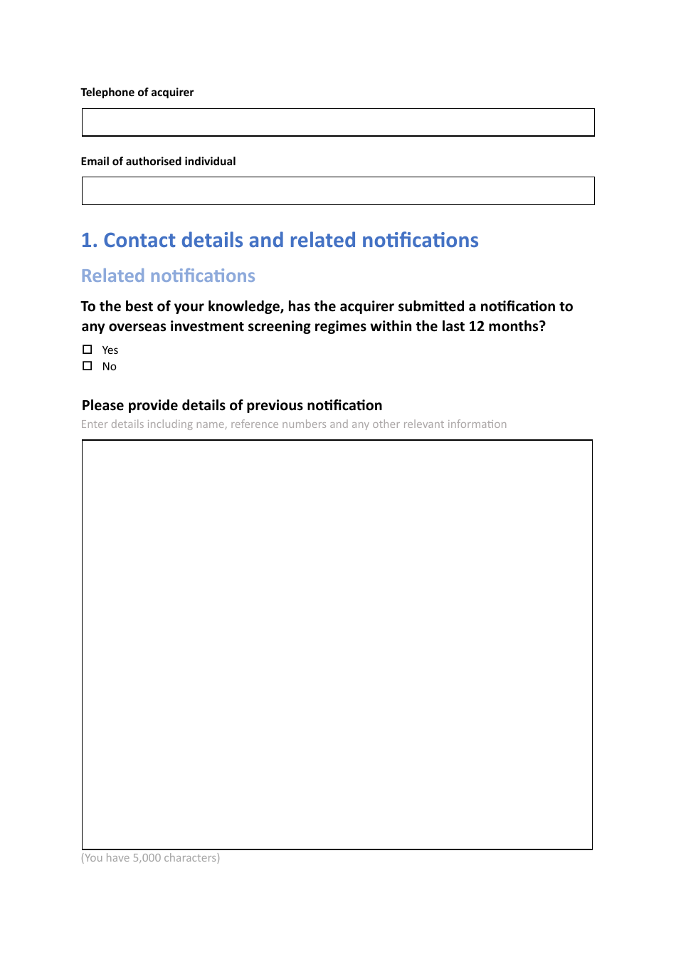 Retrospective National Security and Investment (Nsi) Act Validation Form - United Kingdom, Page 5