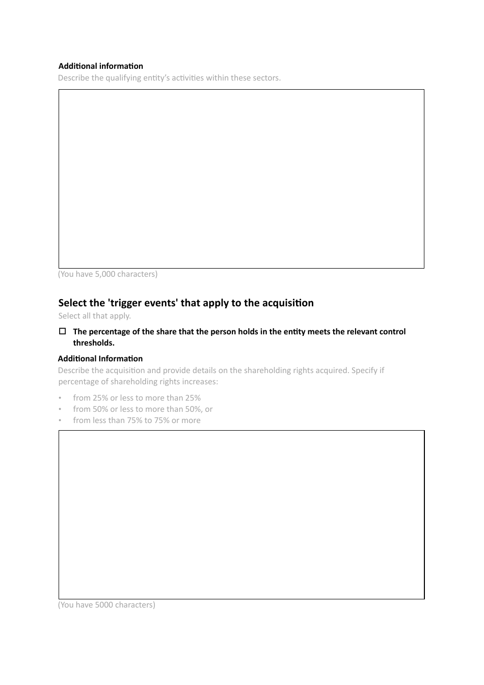 Retrospective National Security and Investment (Nsi) Act Validation Form - United Kingdom, Page 7