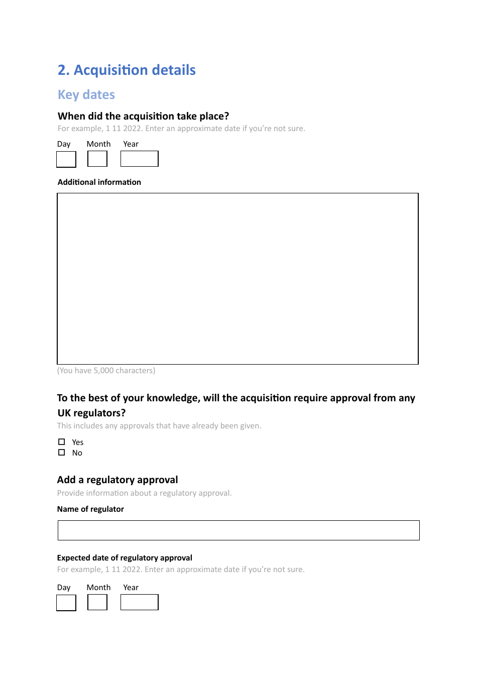 Retrospective National Security and Investment (Nsi) Act Validation Form - United Kingdom, Page 9