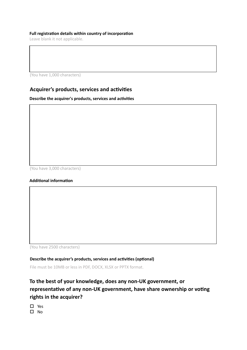 Voluntary National Security and Investment (Nsi) Act Notification - United Kingdom, Page 28