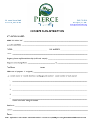 Document preview: Concept Plan Application - Pierce Township, Ohio