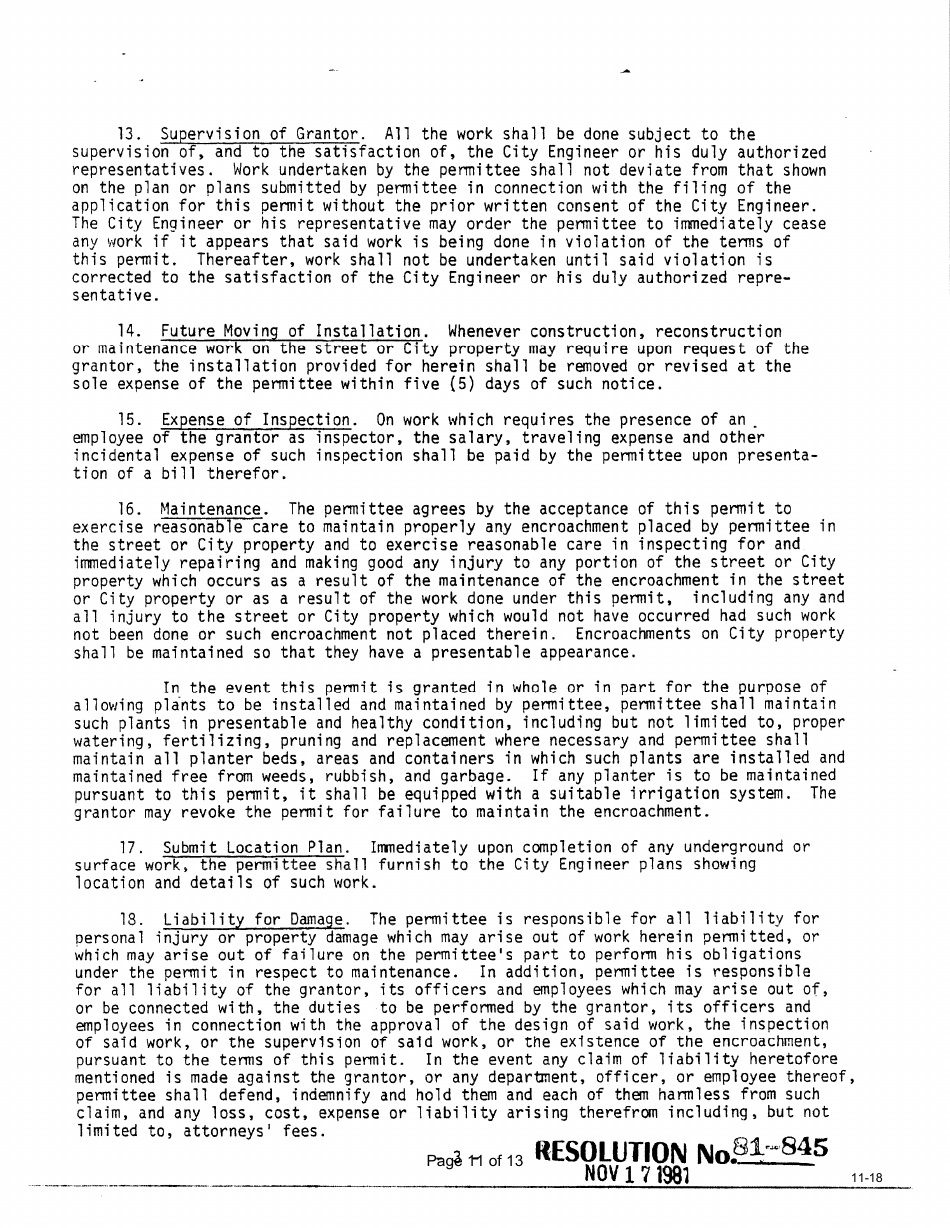 Form DE-311 Revocable Permit Application - City of Sacramento, California, Page 10