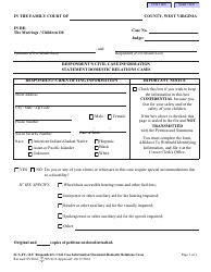 Document preview: Form SCA-FC-114 Respondent's Civil Case Information Statement Domestic Relations Cases - West Virginia