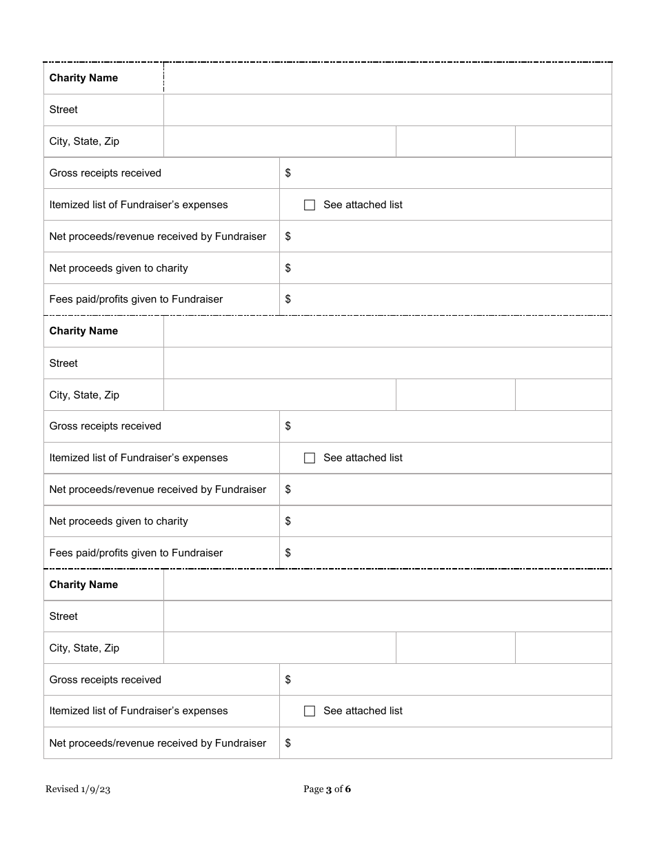 Professional Fundraiser Annual Report - Kansas, Page 3
