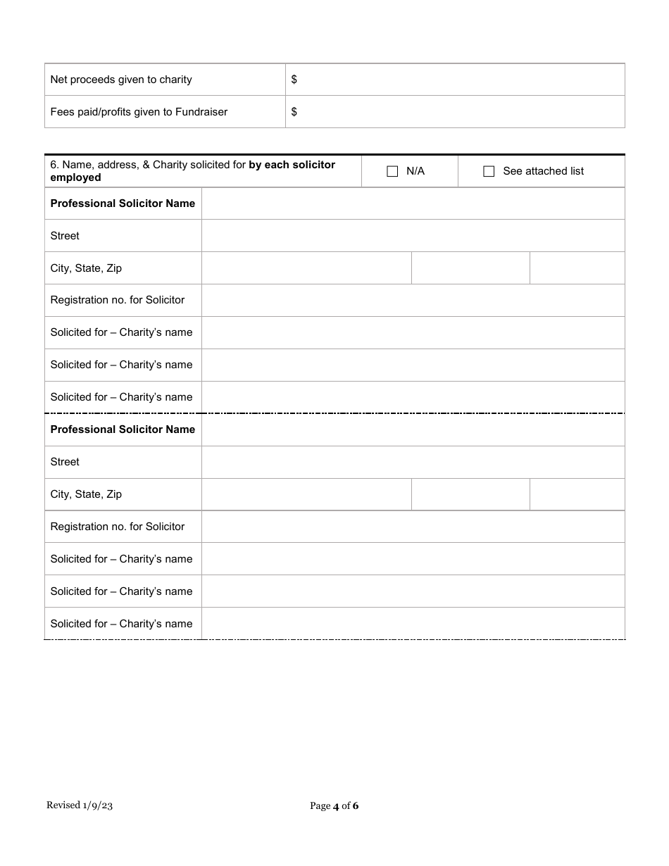 Professional Fundraiser Annual Report - Kansas, Page 4