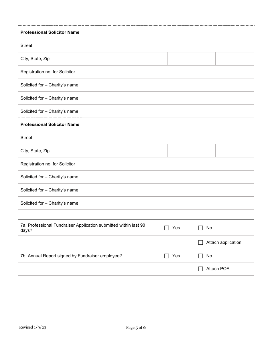 Professional Fundraiser Annual Report - Kansas, Page 5