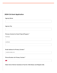 Document preview: Ca Grant Application - Kansas, 2024