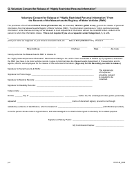 Form DCU140 Request for Personal Information Rmv Records - Massachusetts, Page 4
